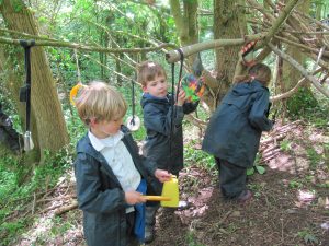 2. washing line in forest